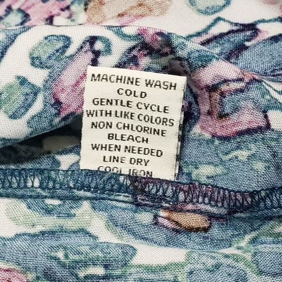 Caffe Marrakesh 3X Button Up Blouse Abstract Multi-colored Top Artsy Casual - Picture 9 of 14